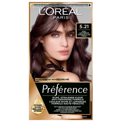 L'Oréal Paris Préférence 5.21 Koel Lichtbruin Permanente Haarkleuring