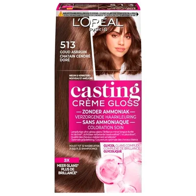L'Oréal Paris Casting Crème Gloss 513 Goud Asbruin Verzorgende Haarkleuring