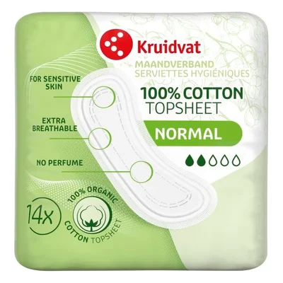 Kruidvat 100% Cotton Normal Maandverband