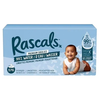Rascals 99% Water Premium Doekjes