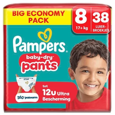 Pampers Baby-Dry Pants Maat 8 Luierbroekjes