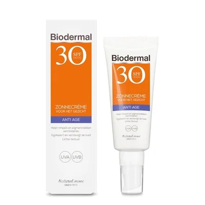 Biodermal Anti Age SPF30 Zonnecrème voor je Gezicht