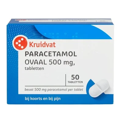 Kruidvat Paracetamol Ovaal 500mg Tabletten
