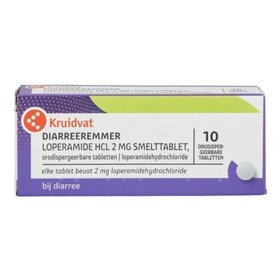 Kruidvat Loperamide HCl Diarreeremmer 2mg Smelttabletten