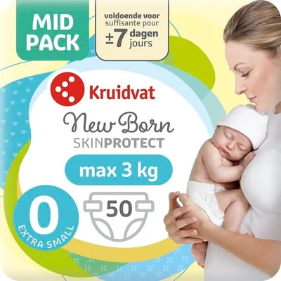 Kruidvat NewBorn Extra Small Maat 0 Luiers Midpack