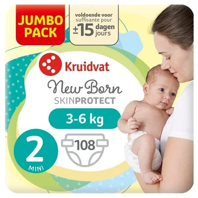 Kruidvat NewBorn Mini Maat 2 Luiers Jumbopack