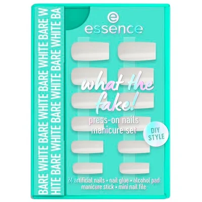 Essence What The Fake! 04 Bare White Press-On Nails Manicure