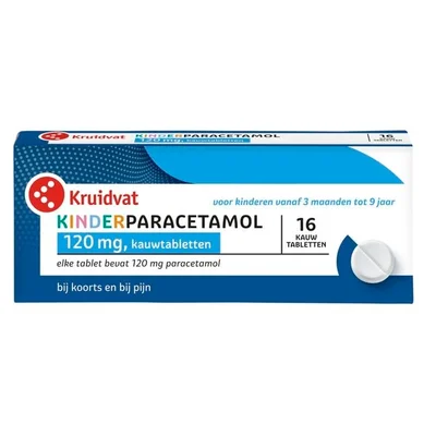 Kruidvat Kinderparacetamol 120mg Kauwtabletten