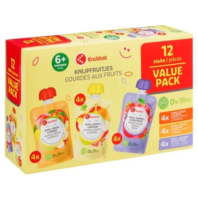 Kruidvat 6+M Bio Knijpfruitjes