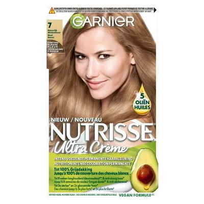 Garnier Nutrisse Ultra Crème 7 Natuurlijk Blond Intens Voedende Permanente Haarkleuring