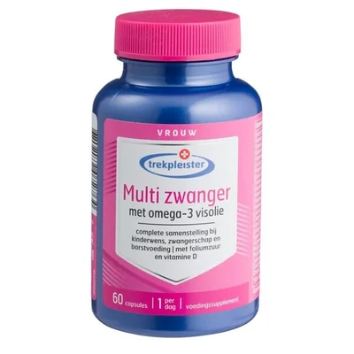 Trekpleister Vrouw Multi Zwanger met Omega-3 Visolie Capsules