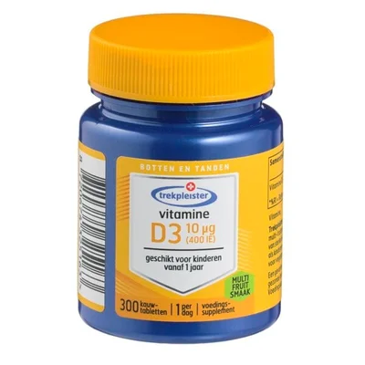 Trekpleister Vitamine D3 10 ug Kauwtabletten