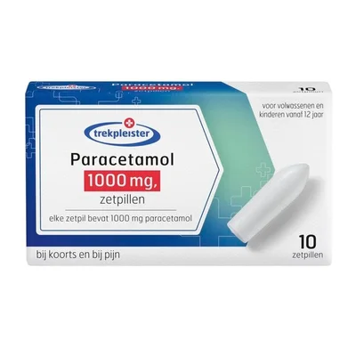 Trekpleister Paracetamol 1000 Mg Zetpillen
