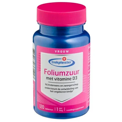 Trekpleister Foliumzuur met Vitamine D Tabletten