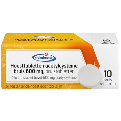 Trekpleister Acetylcysteine Bruis 600mg Bruistabletten