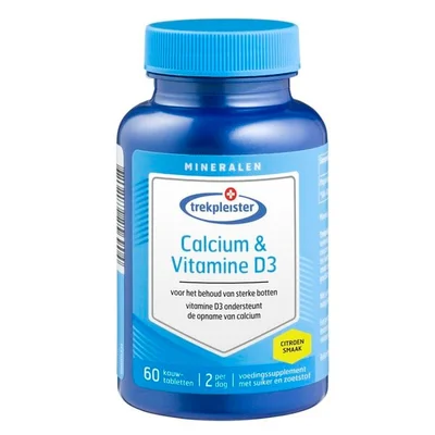Trekpleister Calcium & Vitamine D3 Kauwtabletten
