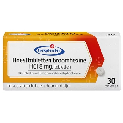 Trekpleister Broomhexine HCI 8 mg Hoesttabletten