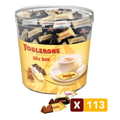 Toblerone Mini's Melk, Puur en Wit Chocolade