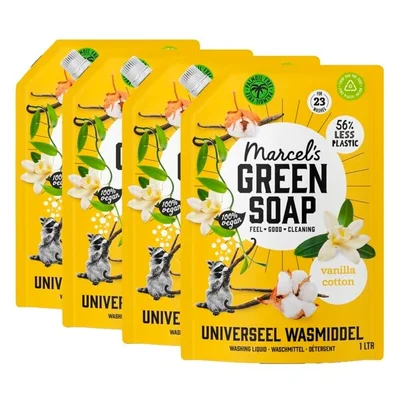 Marcel's Green Soap Vanille & Katoen Universeel Wasmiddel Navulling