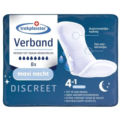 Trekpleister Discreet Maxi Nacht Incontinentieverband