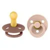 BIBS Colour Fopspeen Rond Latex Maat 2 Woodchuck/Blush 2 stuks