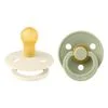 BIBS Colour Fopspeen Rond Latex Maat 1 Sage/Vanilla 2 stuks