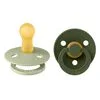 BIBS Colour Fopspeen Rond Latex Maat 2 Sage/Hunter Green 2 stuks