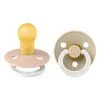 BIBS Glow In The Dark Fopspeen Rond Latex Maat 3 Blush/Vanilla 2 stuks