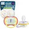 Philips Avent Fopspeen Ultra Air Night 0-6M SCF376/26 2 stuks