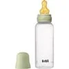 BIBS Babyfles Medium Flow Latex Sage incl. opvouwbaar trechtertje 270 ML