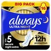 Always Maandverband Ultra Secure Night Extra Wings Big Pack 16 stuks
