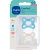 MAM Comfort Fopspeen 0-3 Maanden Blauw 2 stuks