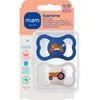 MAM Supreme Fopspenen 6-16 Maanden Blauw 2 stuks