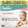 Pampers Sensitive Billendoekjes 3x80 stuks