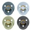 BIBS Colour Fopspeen Rond Latex Maat 2 Petrol/Sage/Baby Blue/Iron 4 stuks
