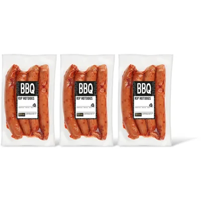 AH BBQ kip hotdogs 3-pack