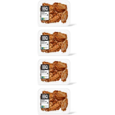 AH BBQ scharrelchickenwing American stl 4pk