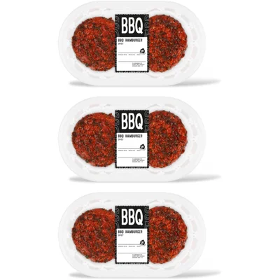 AH BBQ hamburger spicy 3-pack