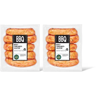 AH BBQ worst Zaanlander jalapeño 2-pack