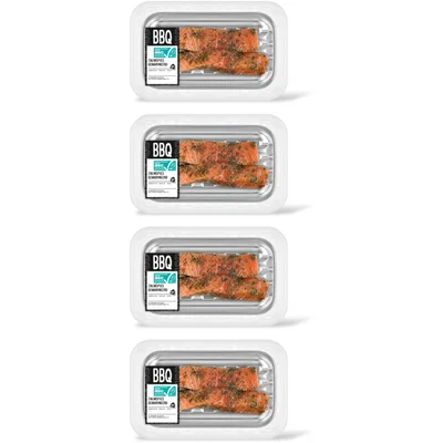 AH BBQ zalmspies gemarineerd 4-pack