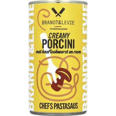 Brandt & Levie Pastasaus porcini met knoflookworst
