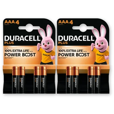 Duracell Plus AAA-alkaline batterij MN2400 2-pk.