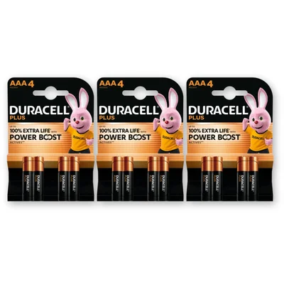 Duracell Plus AAA-alkaline batterij MN2400 3-pk.