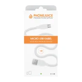 Phonejuice Micro-USB kabel 1 meter wit