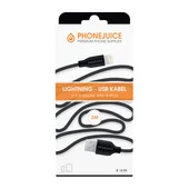 Phonejuice USB kabel 3 meter zwart