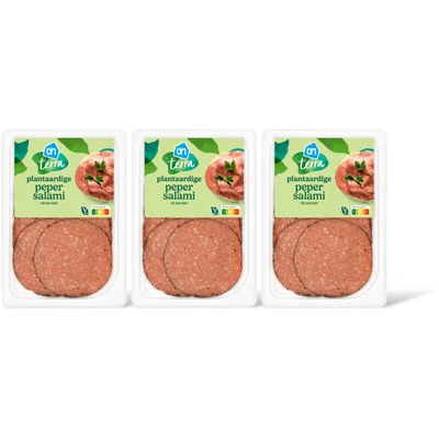 AH Terra Plantaardige pepersalami 3-pack