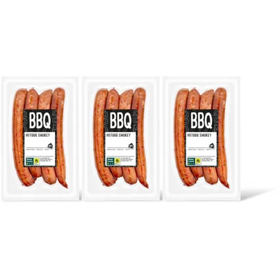 AH BBQ hotdog smokey 3-pack