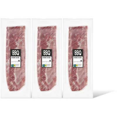 AH BBQ spareribs naturel 3-pack