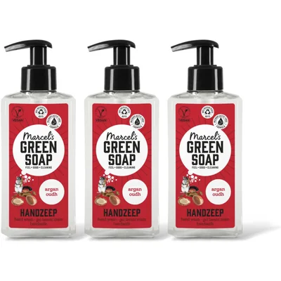 Marcel's Green Soap Handzeep argan & oudh 3pack