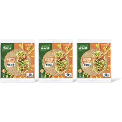 Knorr Wortel wraps met 35% wortel 3-pack
